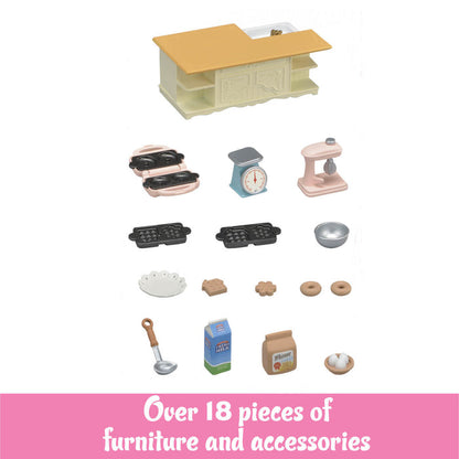 Calico Critters Kitchen Island Furniture and Accessories Set