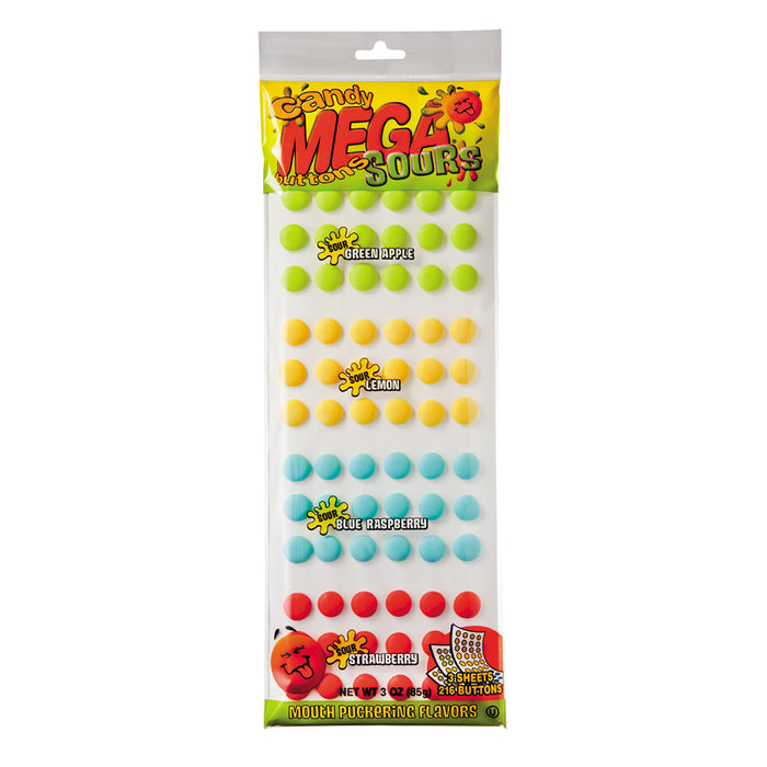 Candy Buttons Mega Sour - 24ct