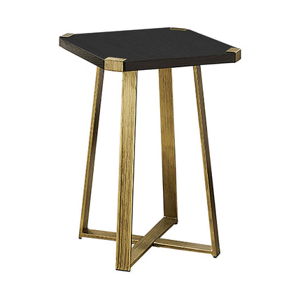 Capri Square End Table - Black Oak, Gold by Criterion™ -Home Living Store - -