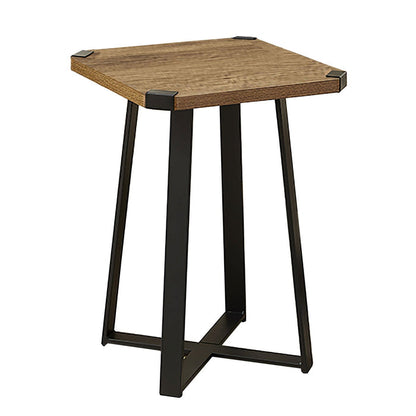 Capri Square End Table - Dark Oak, Black by Criterion™ -Home Living Store - -