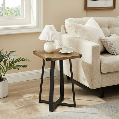 Capri Square End Table - Dark Oak, Black by Criterion™ -Home Living Store - -