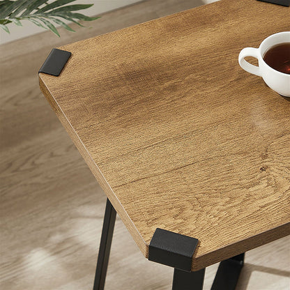 Capri Square End Table - Dark Oak, Black by Criterion™ -Home Living Store - -