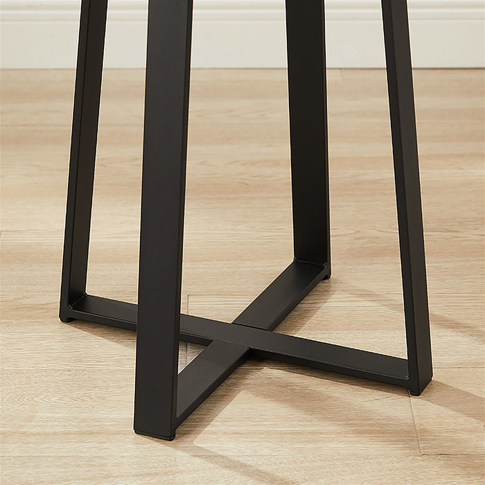 Capri Square End Table - Dark Oak, Black by Criterion™ -Home Living Store - -