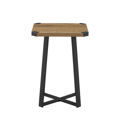 Capri Square End Table - Dark Oak, Black by Criterion™ -Home Living Store - -