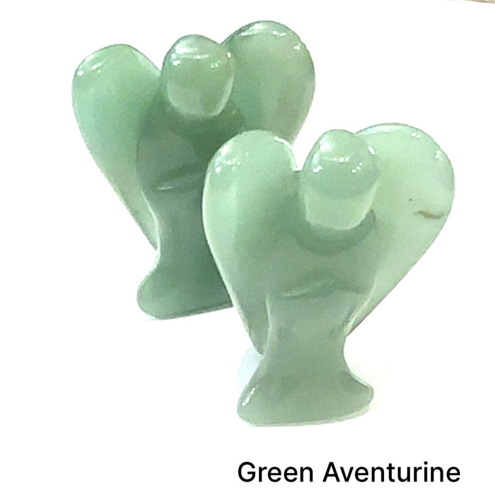 One Green Aventurine Angel Gemstone Carving