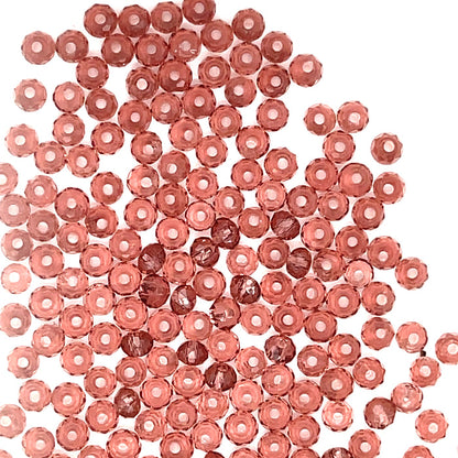 One Chinese Crystals Rose Tan 3mm Rondell  .20oz bag