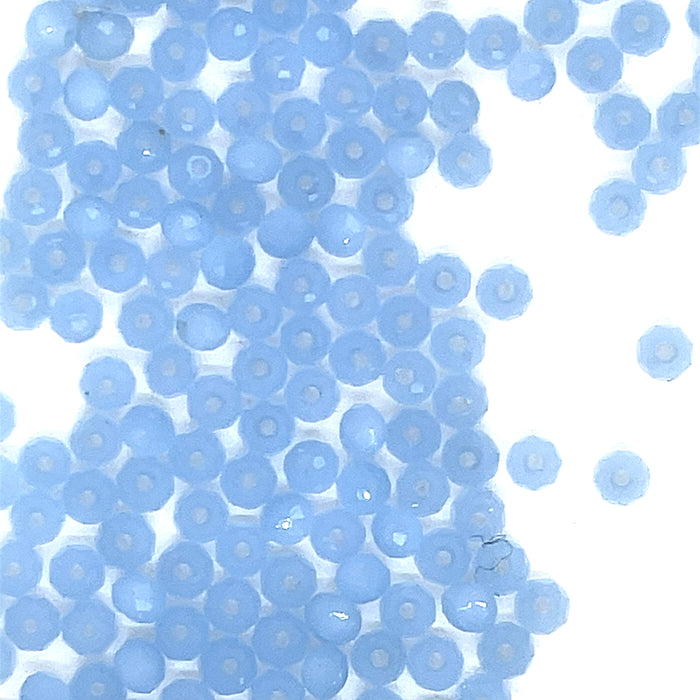 One Chinese Crystals Soft Blue 3mm Rondell  .20oz