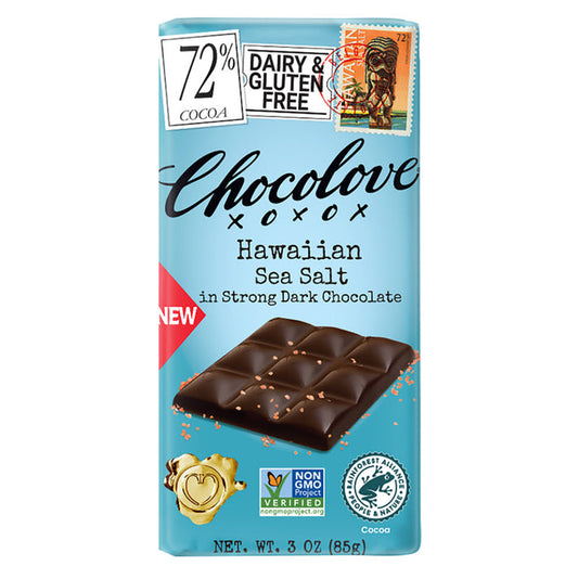 Chocolove Dark Chocolate Hawaiian Sea Salt Candy Bars - 12 Count