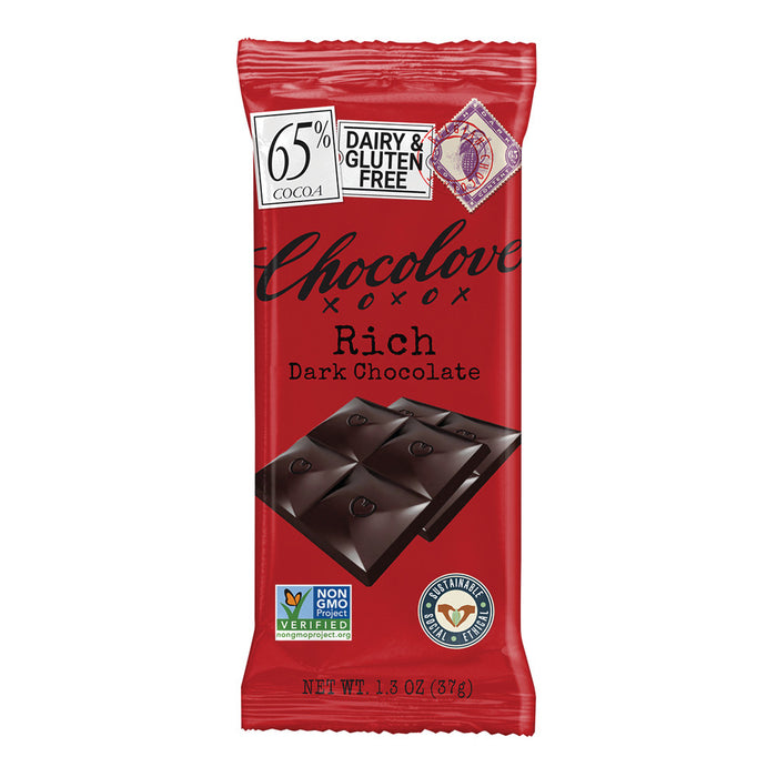 Chocolove Rich Dark Chocolate Bar - 12 Count