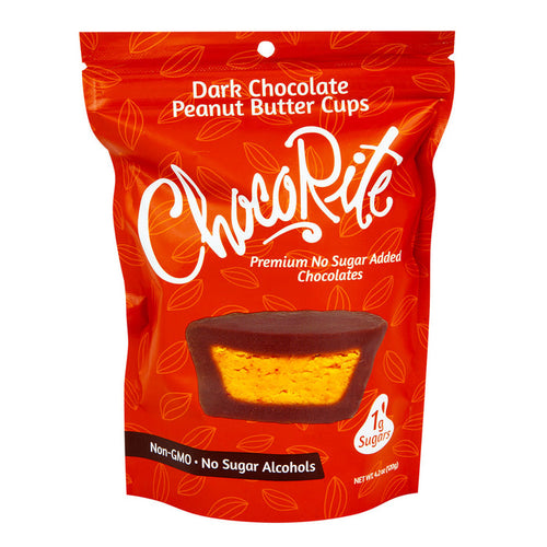 Chocorite Dark Chocolate Peanut Butter Cup Candy Bags - 6 Count
