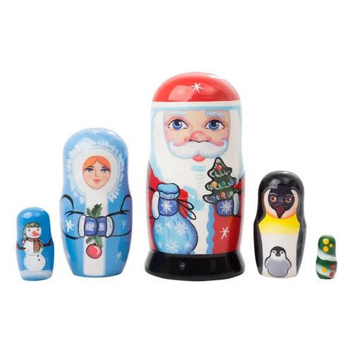 Christmas Nesting Doll 5Pc 4"
