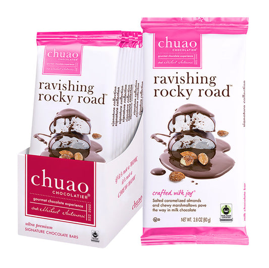 Chuao Ravishing Rocky Road Milk Chocolate 2.8oz Bar - 10ct