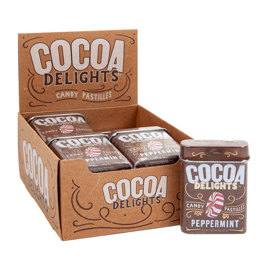 Cocoa Delights Peppermint Hot Cocoa Tin - 12 Count