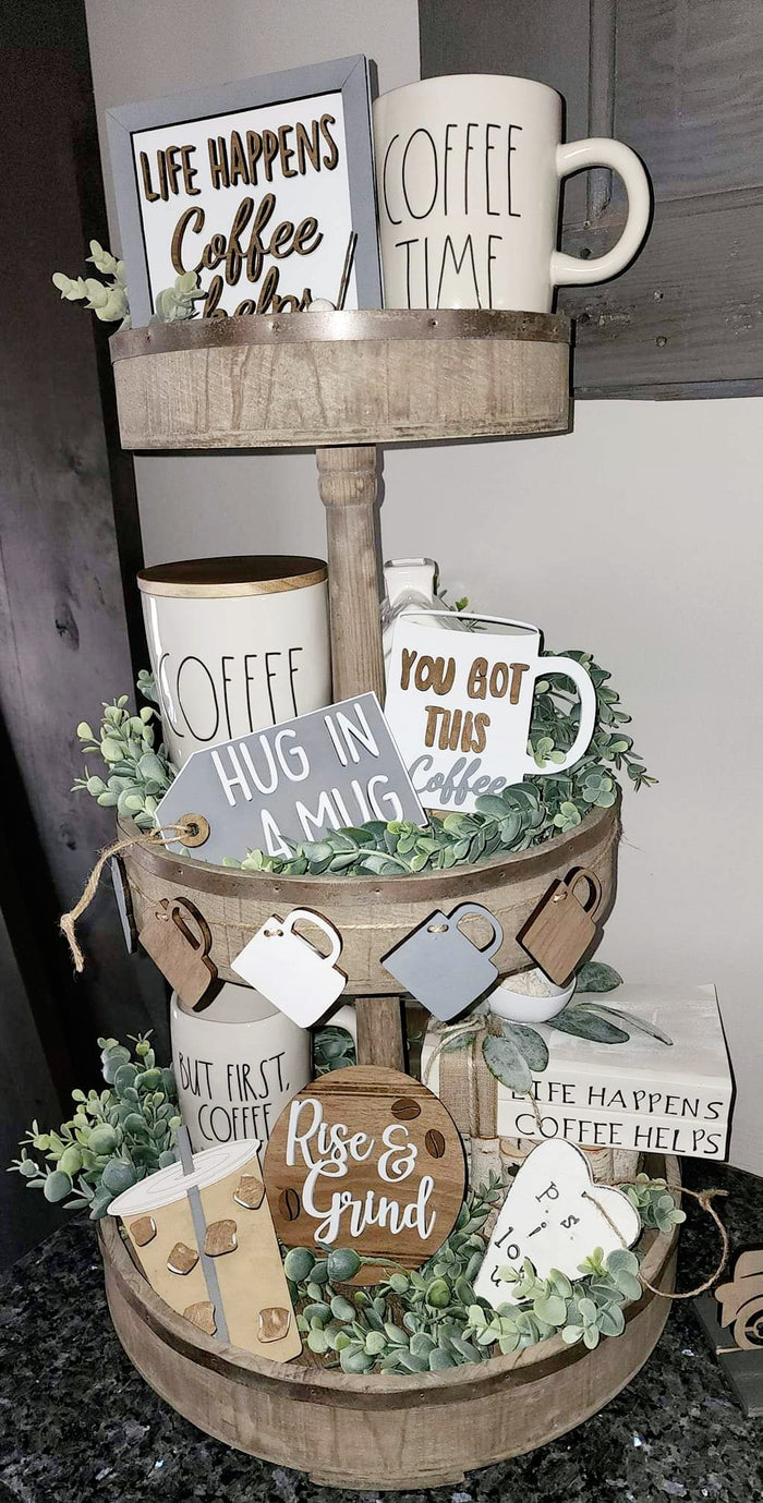 Coffee Tiered Tray Set- wholesale