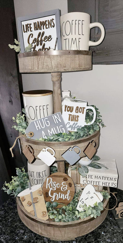 Coffee Tiered Tray Set- wholesale