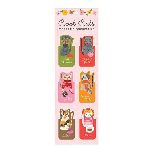 Cool Cats Magnetic Bookmarks Bookmarks Galison