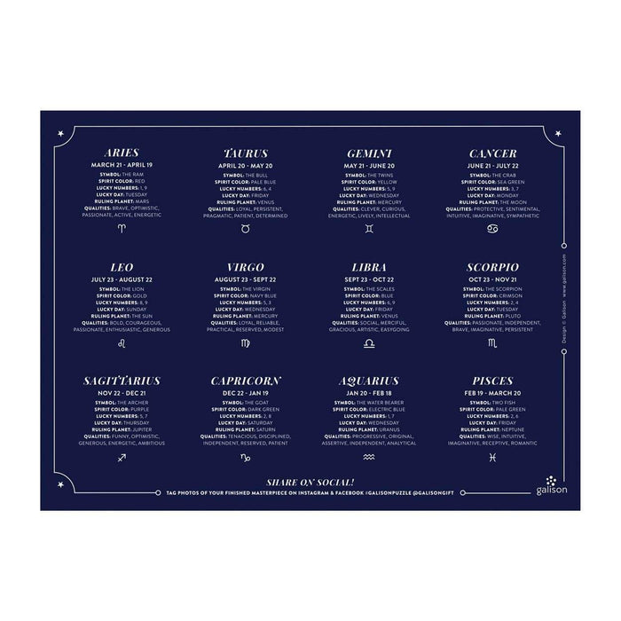 Cosmos Astrology 1000 Piece Foil Puzzle Foil Puzzles Galison