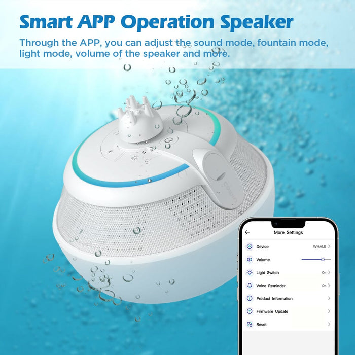 COWIN Whale IPX7 Waterproof Bluetooth Fountain Speaker Cowinaudio