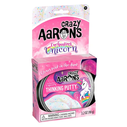 Crazy Aarons Enchanting Unicorn Glowbrights® Full Size 4 Inch Thinking Putty Tin