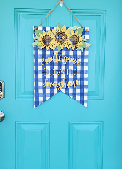 Create Your Own Sunshine Sunflower Door Hanger