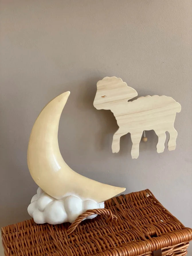 Crescent Moon Lamp W/Plug