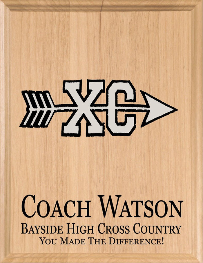 solid wood coach plaques