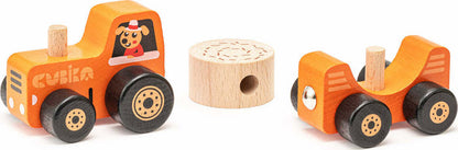Wise Elk/Cubika Wooden Toy - Tractor