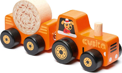 Wise Elk/Cubika Wooden Toy - Tractor