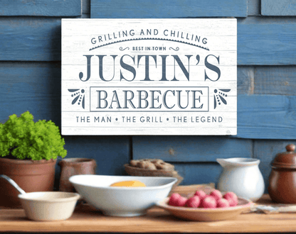 Custom Barbecue Sign - Solid Wood - Broad Bay Personalized Gifts Shipped Fast