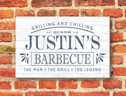 Custom Barbecue Sign - Solid Wood - Broad Bay Personalized Gifts Shipped Fast