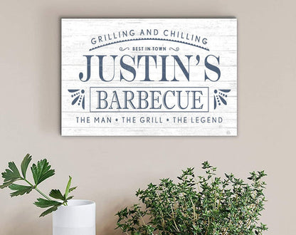 Custom Barbecue Sign - Solid Wood - Broad Bay Personalized Gifts Shipped Fast
