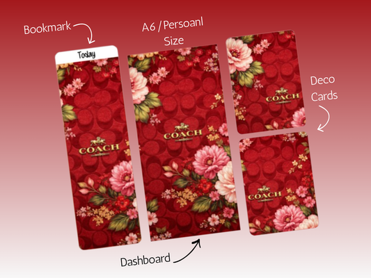Dash Bundle | A6 Rings | Red Coach Floral 1