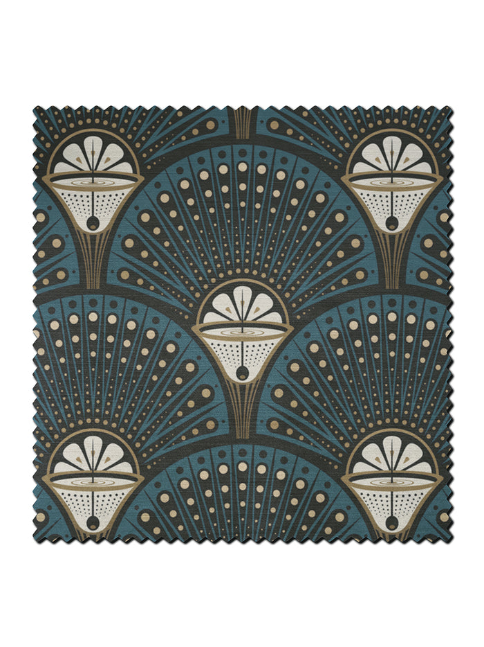 Deco Martini 'Teal' Recycled Velvet Sample