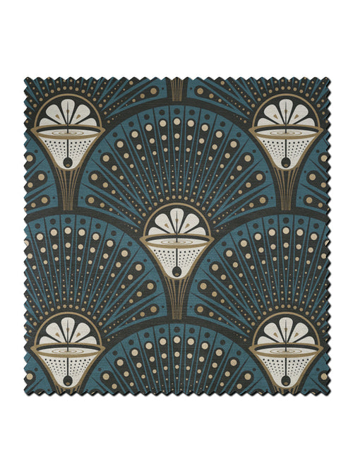 Deco Martini 'Teal' Recycled Velvet Sample