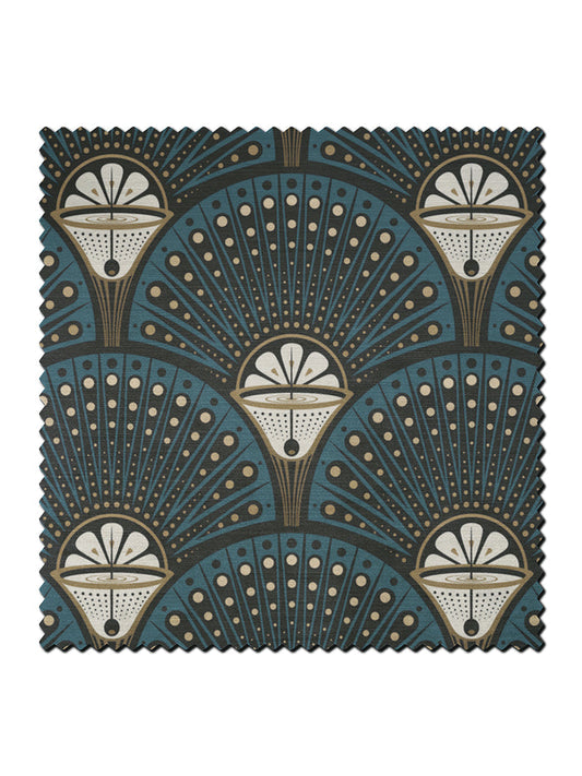Deco Martini 'Teal' Recycled Velvet Sample