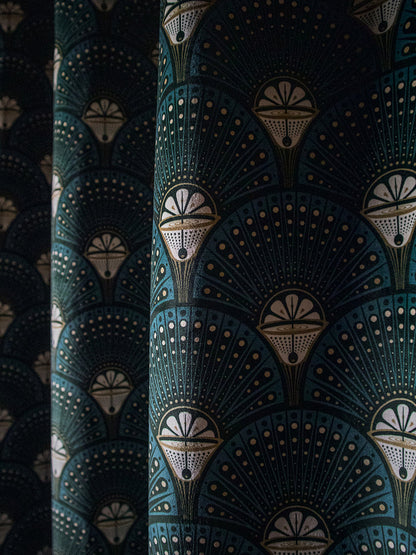 Deco Martini 'Teal' Recycled Velvet Sample