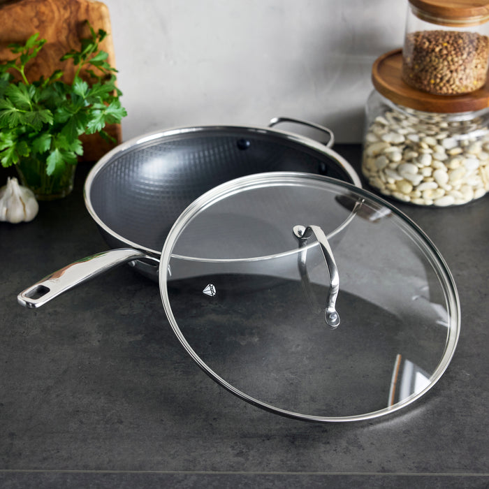 Diamond Bond 12" Wok with Lid and Helper Handle