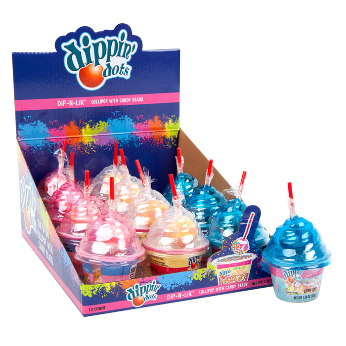 Dippin' Dots Dip N Lik Lollipop Candy - 12 Count