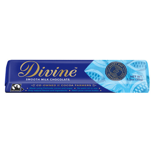 Divine Snack Bars Milk Chocolate 1.2oz - 18ct