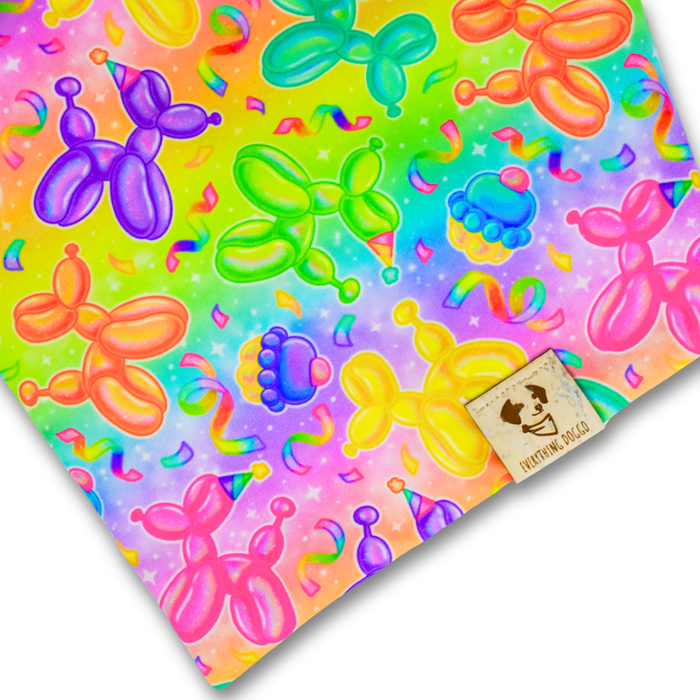 Dog Balloon Bash (Rainbow) - Bandana