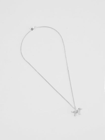 Wolf Circus Puppy Dog Charm Necklace in 925 Sterling Silver-Necklaces-wolfcircus.com