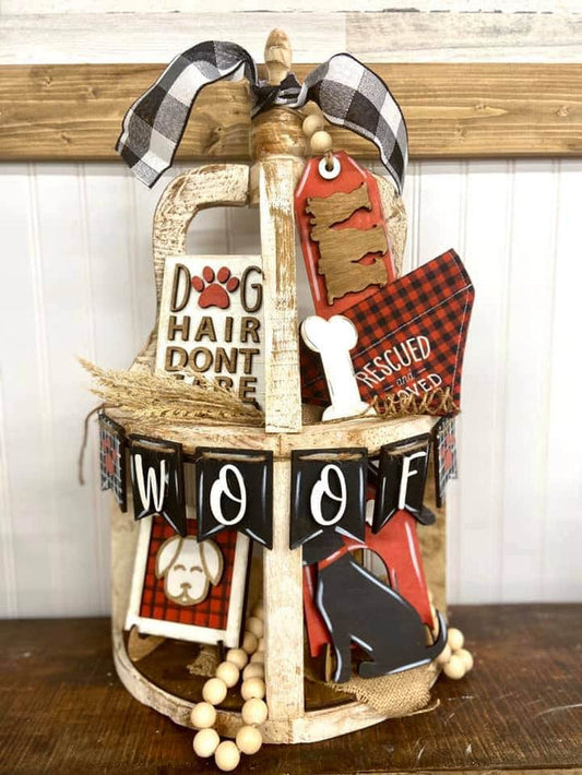 Dog Tiered Tray Set