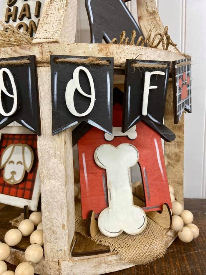Dog Tiered Tray Set