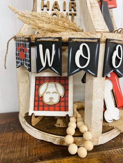Dog Tiered Tray Set