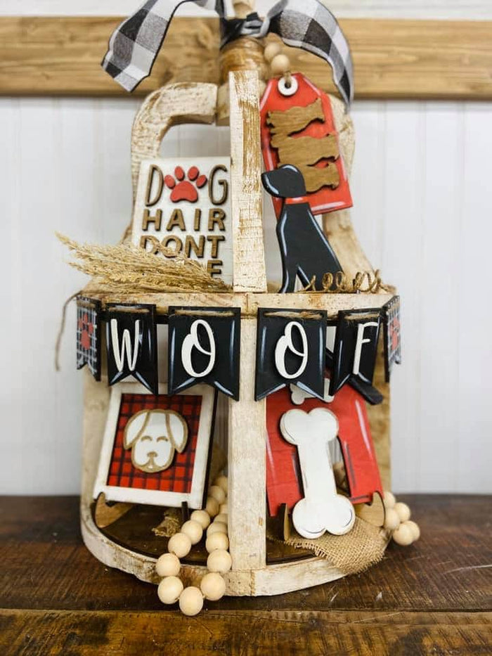 Dog Tiered Tray Set