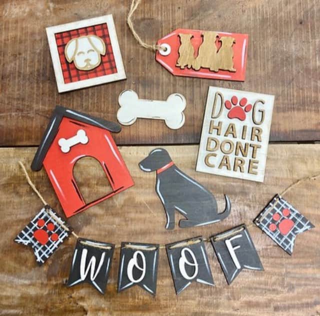 Dog Tiered Tray Set