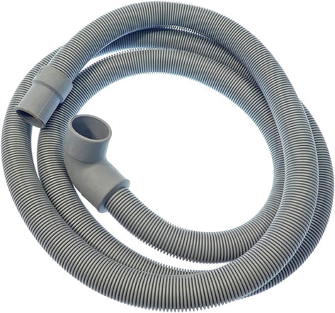 Drain Hose Angled Waste Pipe Extension Set m| Washing Machine Dishwasher Drain Hose Pipe 20mm | 30mm | 2 Metres Bent End Fitting