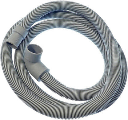 Drain Hose Angled Waste Pipe Extension Set m| Washing Machine Dishwasher Drain Hose Pipe 20mm | 30mm | 2 Metres Bent End Fitting