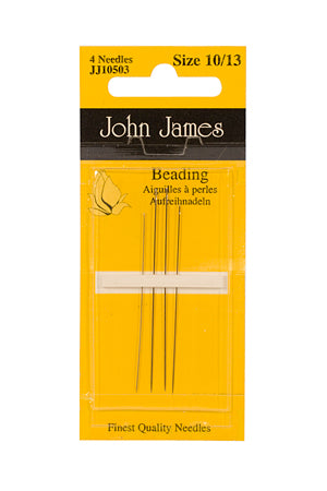 ENGLISH BEADING NEEDLE-ASST. BX,W/12 CRD