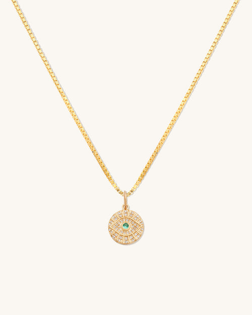 Evil Eye Medallion Necklace